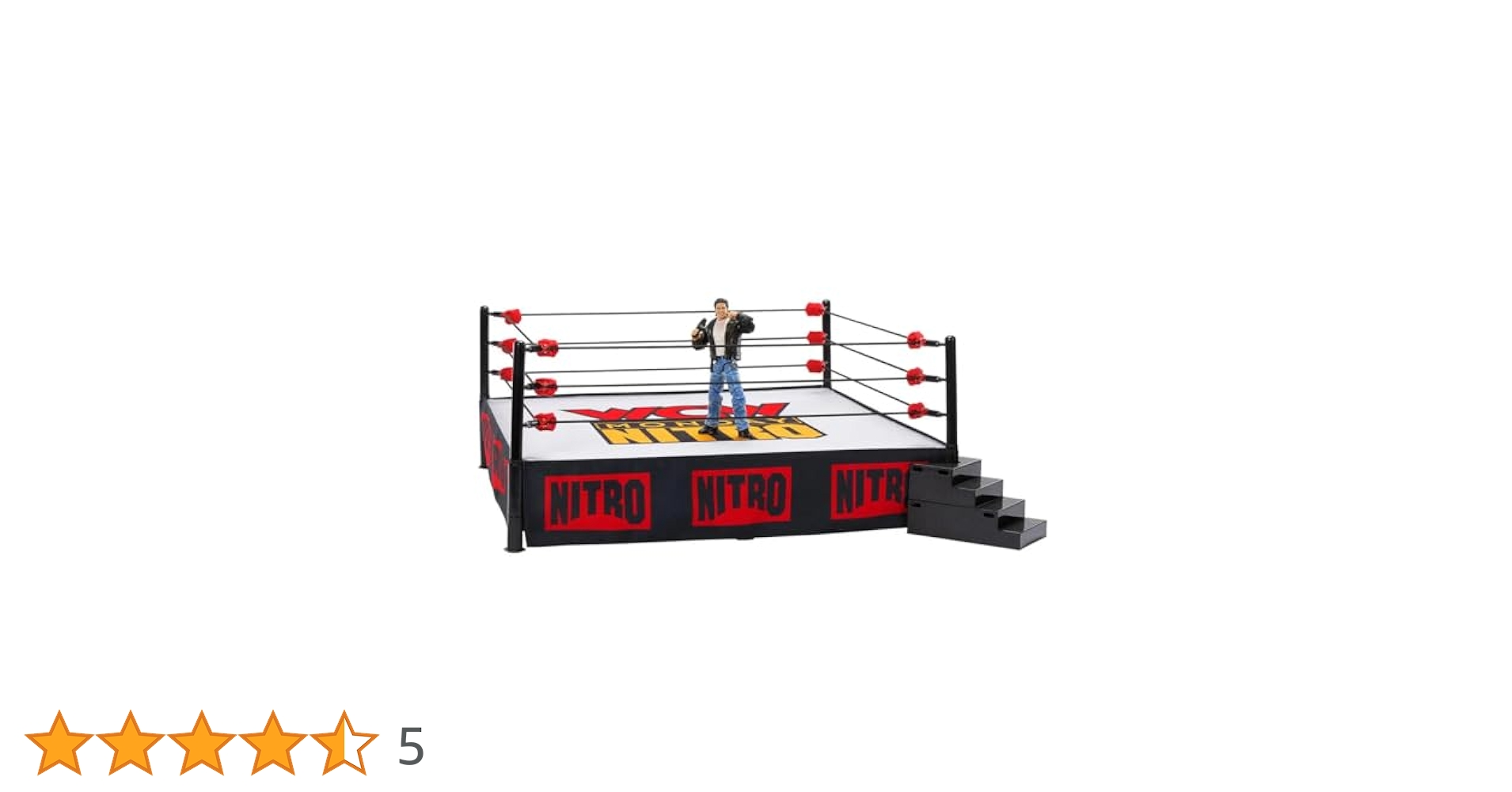 スポーツ WWE WCW Elite Ultimate Ring + Bischoff WWE Ultimate Edition WCW Monday Nitro Ring w/ Eric Bischoff